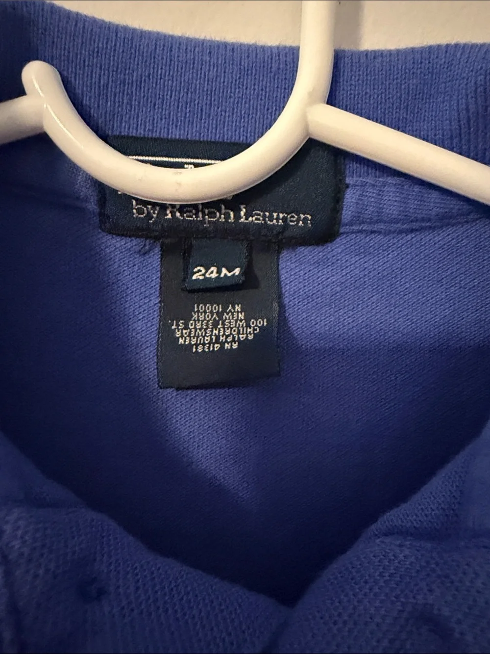 Ralph Lauren Kids Royal Blue Long-Sleeve Polo with Orange Pony